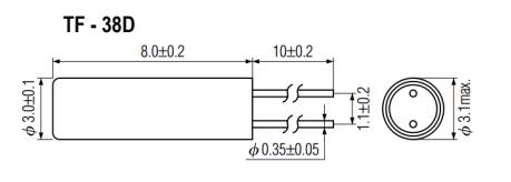 SHINSUNG晶振,TF-38D晶振,TF-38D-20-32.768KHz-12.5pF晶振 SHINSUNG晶振,TF-38D晶振,TF-38D-20-32.768KHz-12.5pF晶振